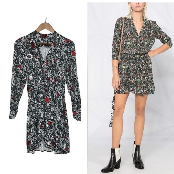 Zadig & Voltaire Reveal Mini Dress Multiflower  Size XS - Picture 1 of 15